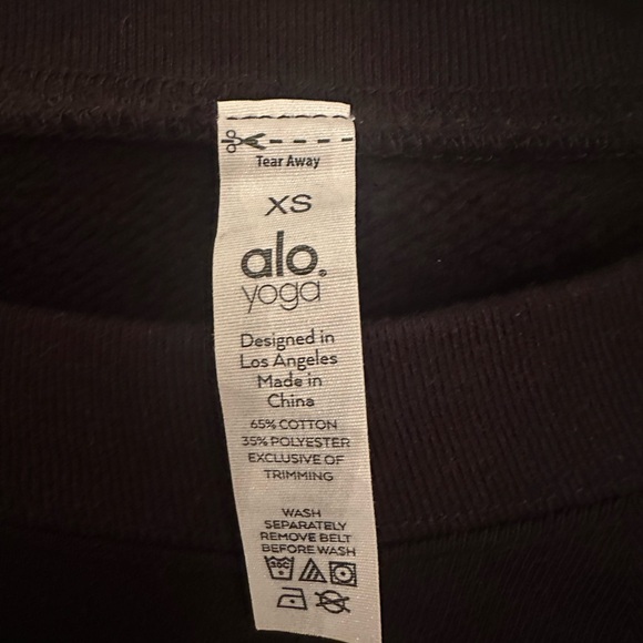 Alo Cityscape Belted Sweatshirt Dress XS BLack - Picture 8 of 8